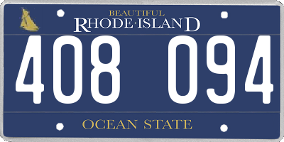 RI license plate 408094