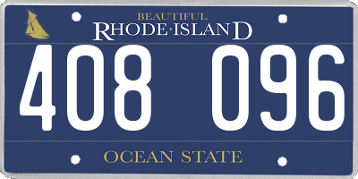RI license plate 408096