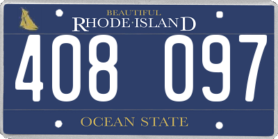 RI license plate 408097