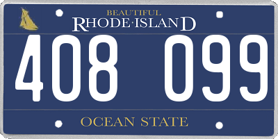 RI license plate 408099