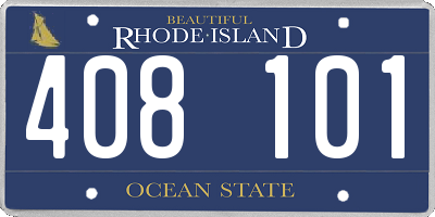 RI license plate 408101