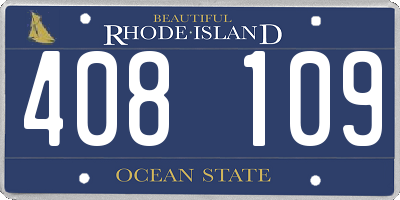 RI license plate 408109
