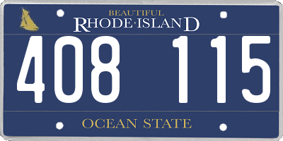 RI license plate 408115