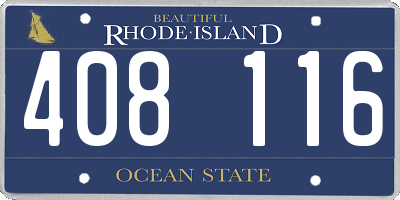 RI license plate 408116