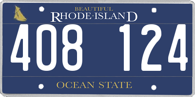 RI license plate 408124