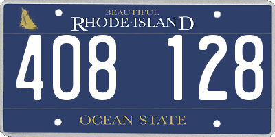 RI license plate 408128