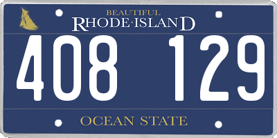 RI license plate 408129
