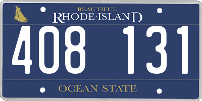 RI license plate 408131