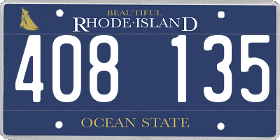 RI license plate 408135