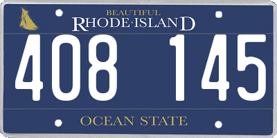 RI license plate 408145