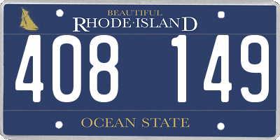 RI license plate 408149