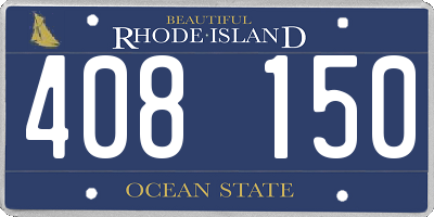 RI license plate 408150