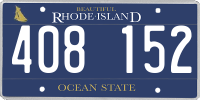 RI license plate 408152