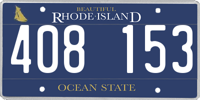 RI license plate 408153