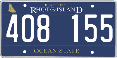 RI license plate 408155