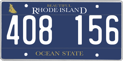 RI license plate 408156