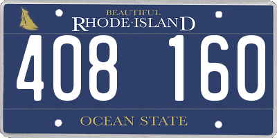 RI license plate 408160