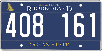 RI license plate 408161