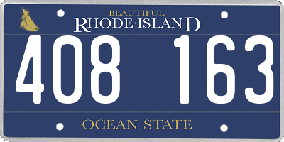 RI license plate 408163