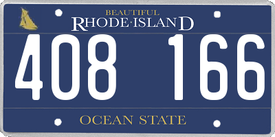 RI license plate 408166