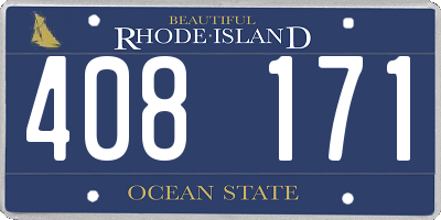 RI license plate 408171