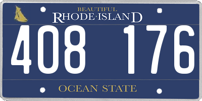RI license plate 408176