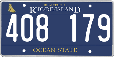 RI license plate 408179