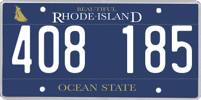 RI license plate 408185
