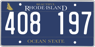 RI license plate 408197