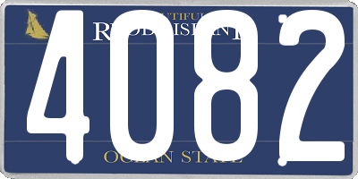 RI license plate 4082