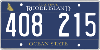 RI license plate 408215