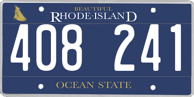 RI license plate 408241