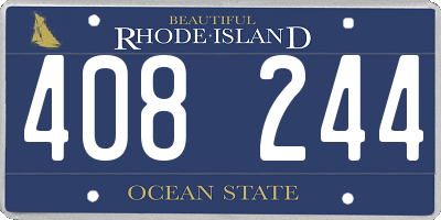 RI license plate 408244
