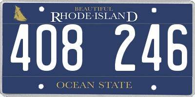 RI license plate 408246
