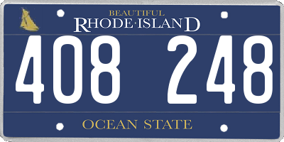 RI license plate 408248