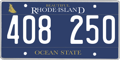 RI license plate 408250