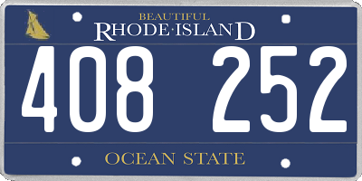 RI license plate 408252