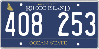 RI license plate 408253