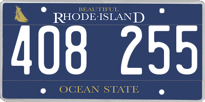 RI license plate 408255