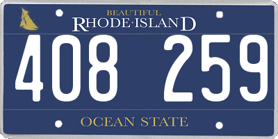 RI license plate 408259