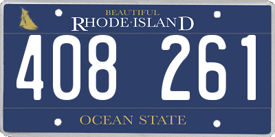 RI license plate 408261