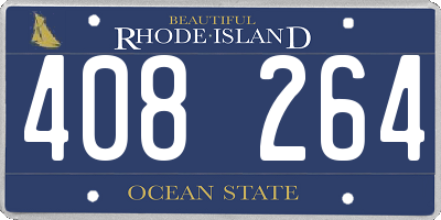 RI license plate 408264