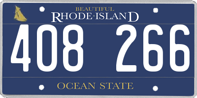 RI license plate 408266