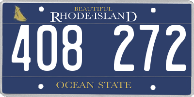 RI license plate 408272