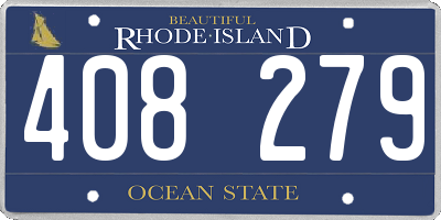 RI license plate 408279