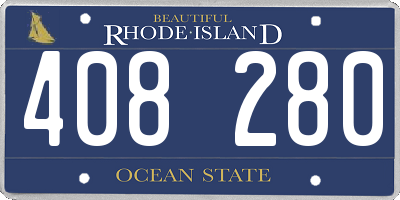 RI license plate 408280