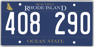 RI license plate 408290