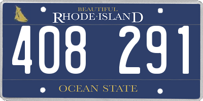 RI license plate 408291