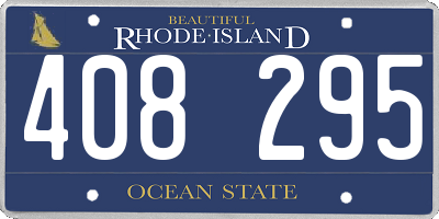 RI license plate 408295