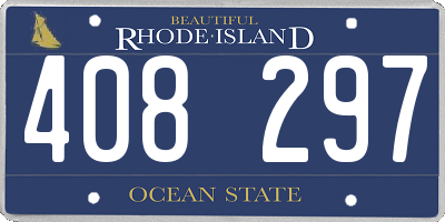 RI license plate 408297